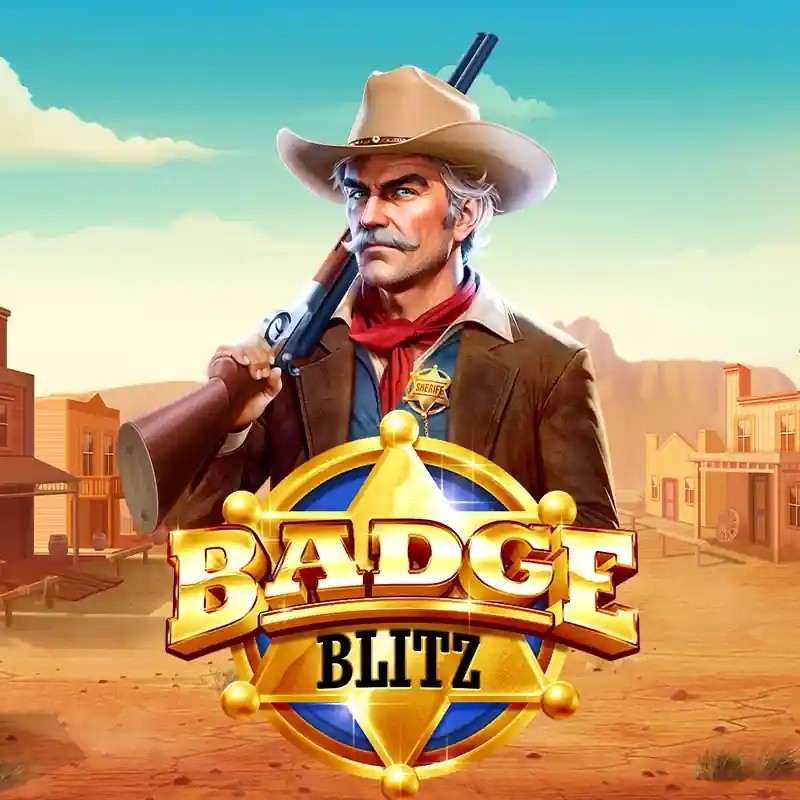 Badge Blitz logo – Slots by Pragmatic Play at Vegasino Casino