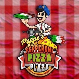 Peppe’s Pepperoni Pizza Plaza logo by Pragmatic Play Vegasino Casino